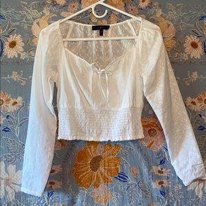 Cropped White Long Sleeve